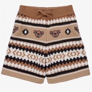 Burberry Kids Boys Beige Wool Knit Shorts NWT
